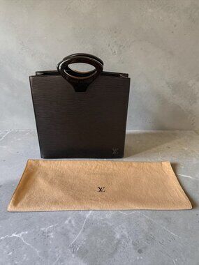 Louis Vuitton Ombre Tote Bag | Black Epi | Resin Handle